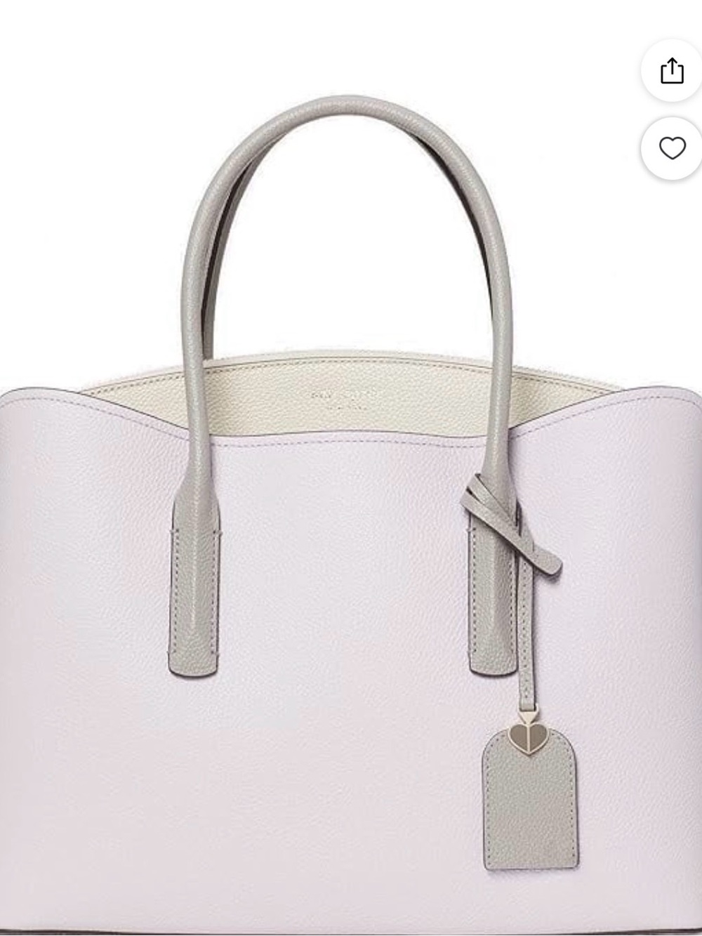 Kate Spade Light Pink & Gray Leather Marquis Large Satchel